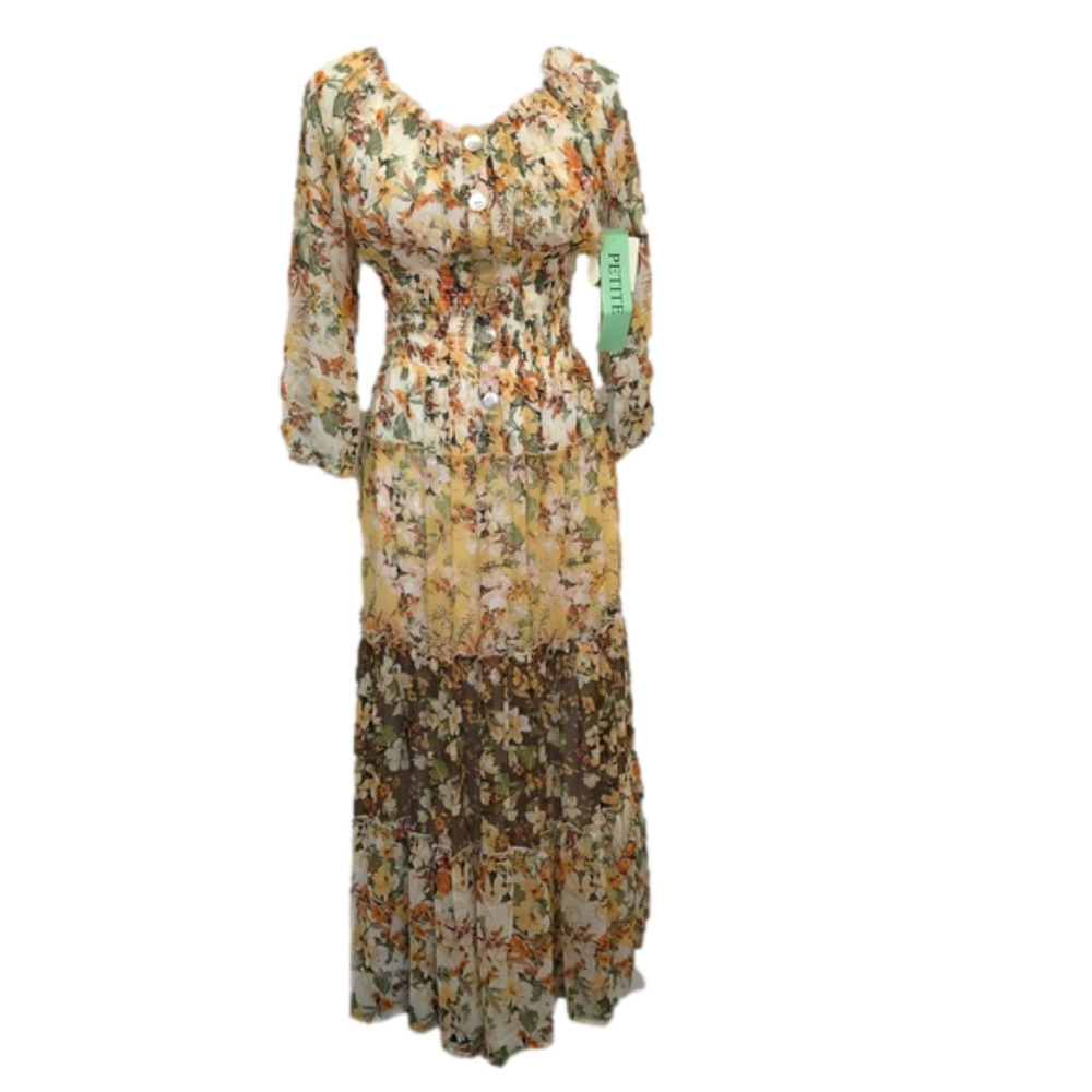 NWT Anthropologie Fig and Flower Floral Maxi
